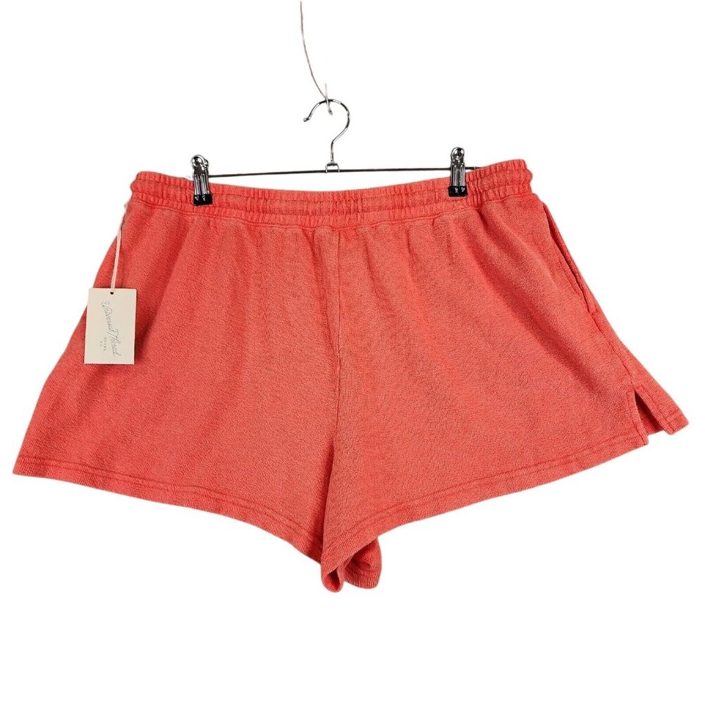 Womens Universal Thread Orange French Terry Shorts Pull On 3" Inseam Size XXL